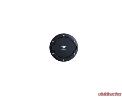 Combat Off Road Fuel Door Black Satin Finish Laser Etched Logo Jeep Wrangler 2007-2018 - 15-1070
